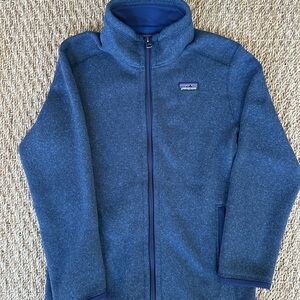 Kids Patagonia better sweater jacket, navy size S (7-8)